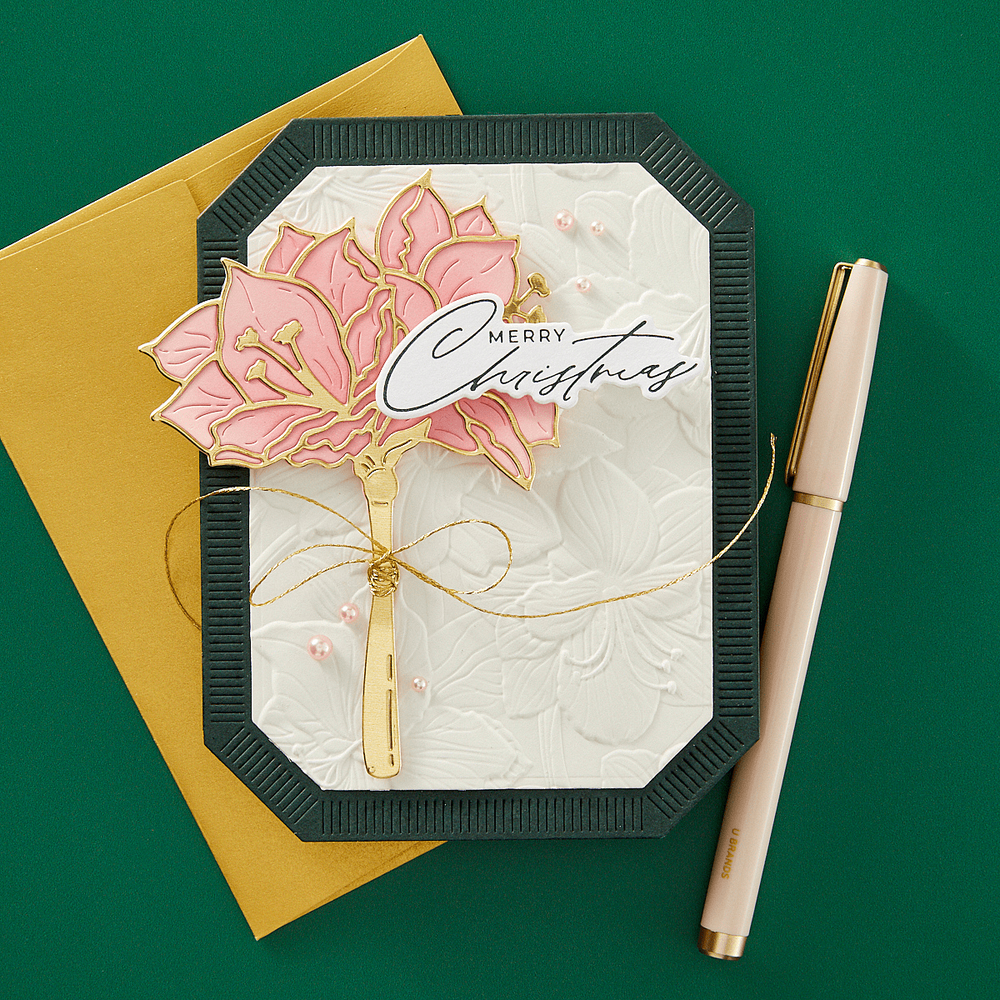 Yana's Amaryllis Etched Dies from the Amaryllis Christmas Collection by Yana Smakula