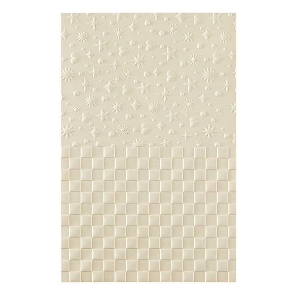 Crop & Create Add-On Sparkles & Checks 3D Embossing Folder