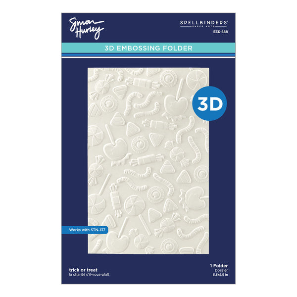 Trick or Treat 3D Embossing Folder & Stencil Bundle by Simon Hurley