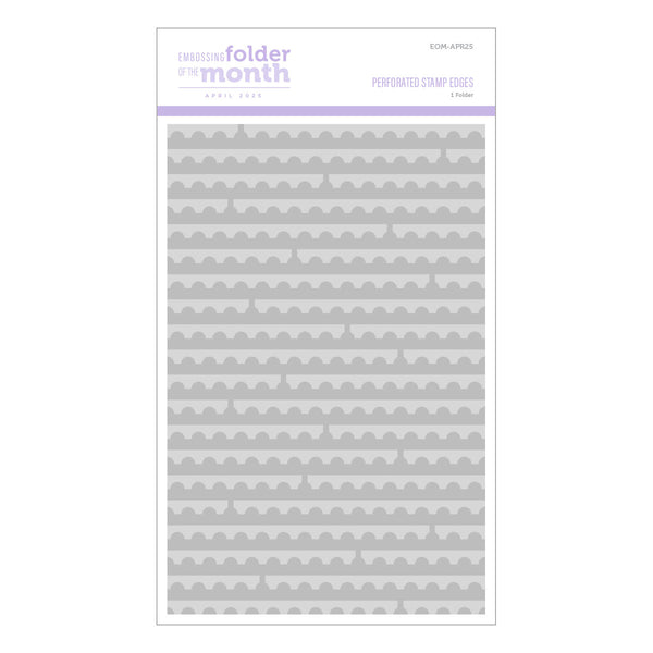 Perforated Stamp Edges -  Embossing Folder of the Month