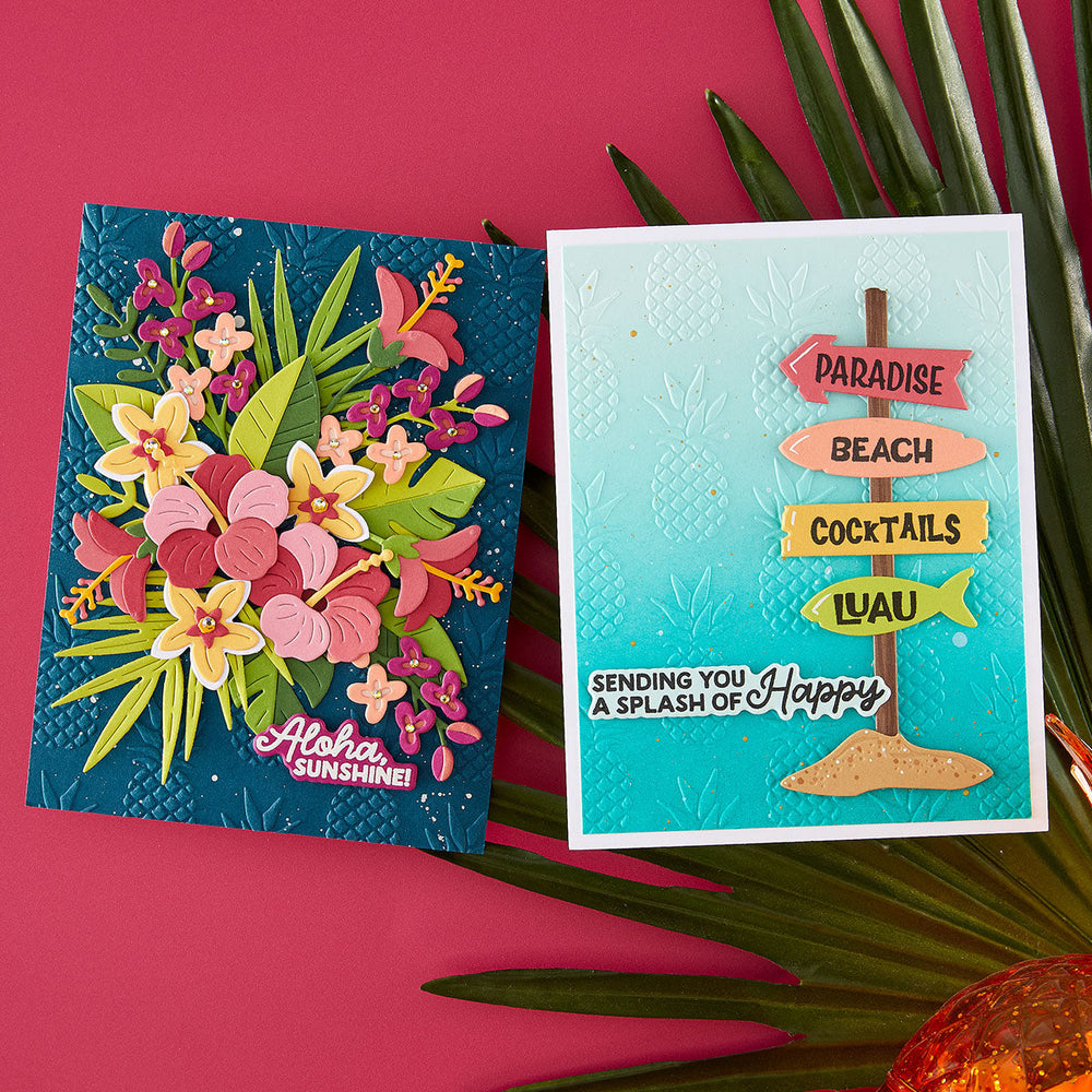 Pineapple Pop Embossing Folder of the Month - finished card project