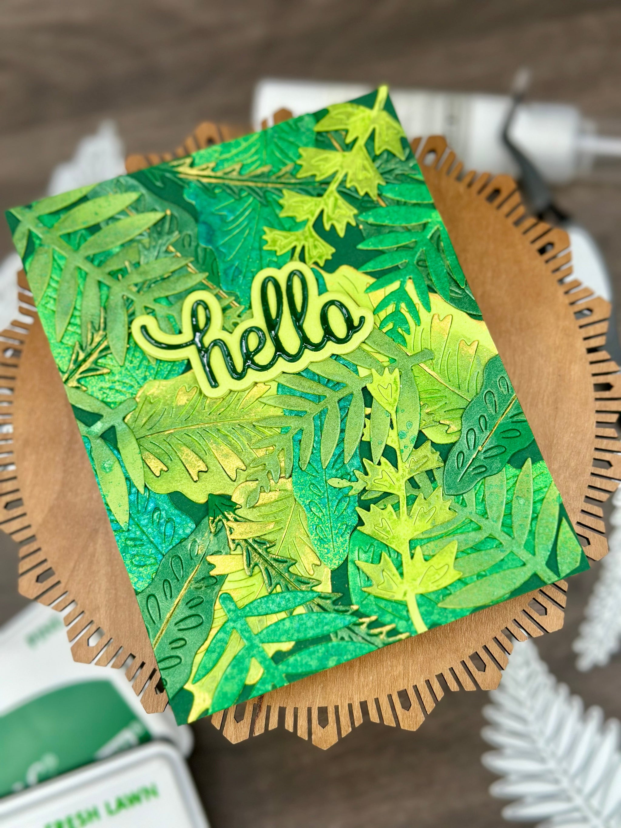 Hello Rainforest Leaves Die set of the Month -  April 2025