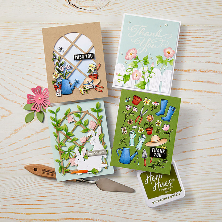 Gardening Tools & Flowers Clear Stamp Set from the In The Garden Collection