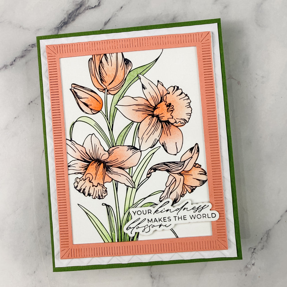 Tulips and Daffodils Press + Foil Plate and Stencil Bundle by Yana Smakula