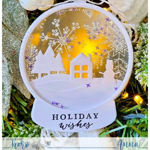 Hand Drawn Snowflakes Bold Prints Cling Stamp