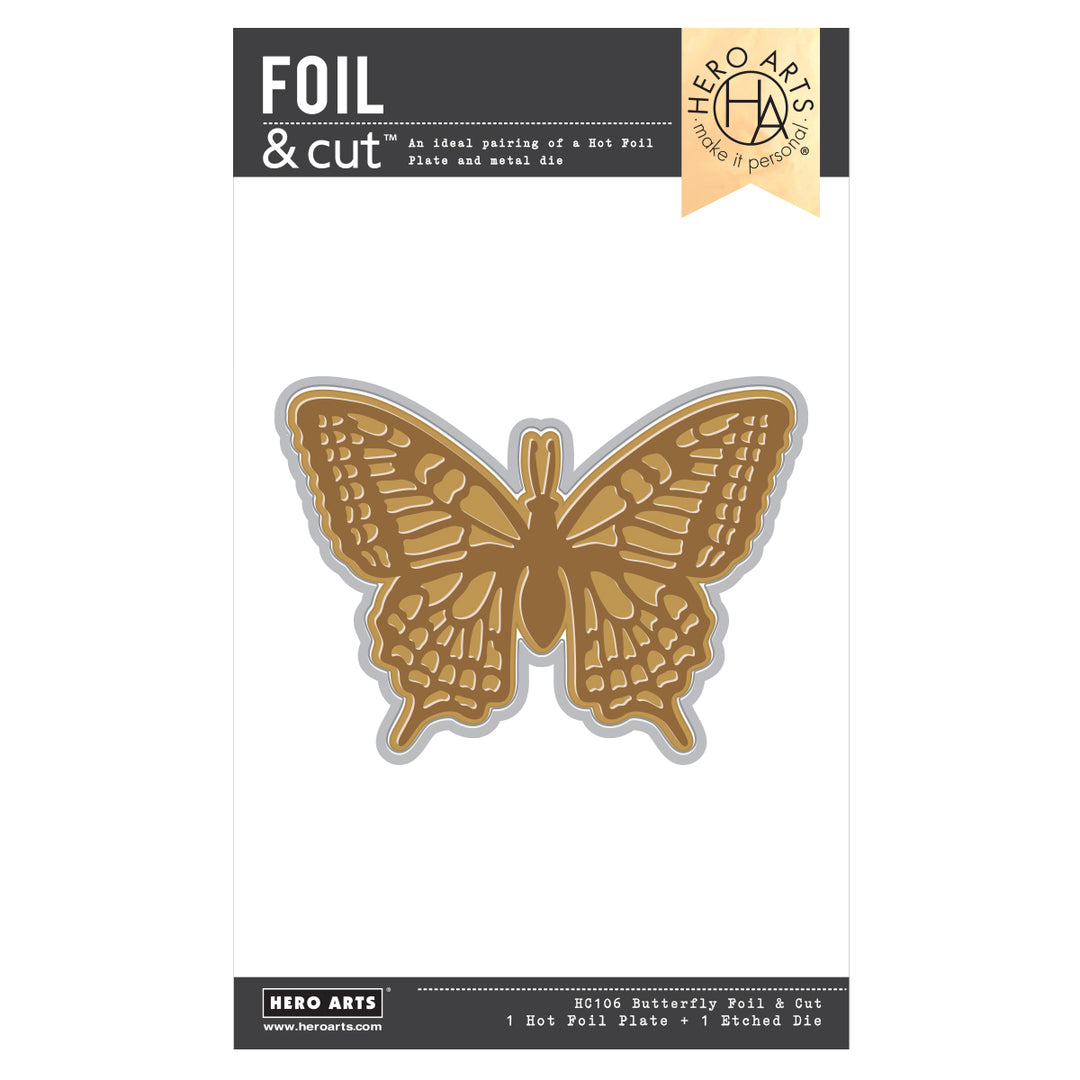 Hero Arts Butterfly Hot Foil Plate & Die Set from the Spring Whimsy Collection