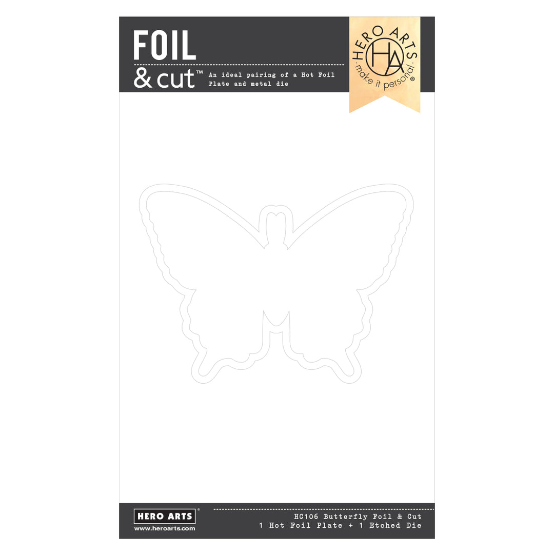 Hero Arts Butterfly Hot Foil Plate & Die Set from the Spring Whimsy Collection