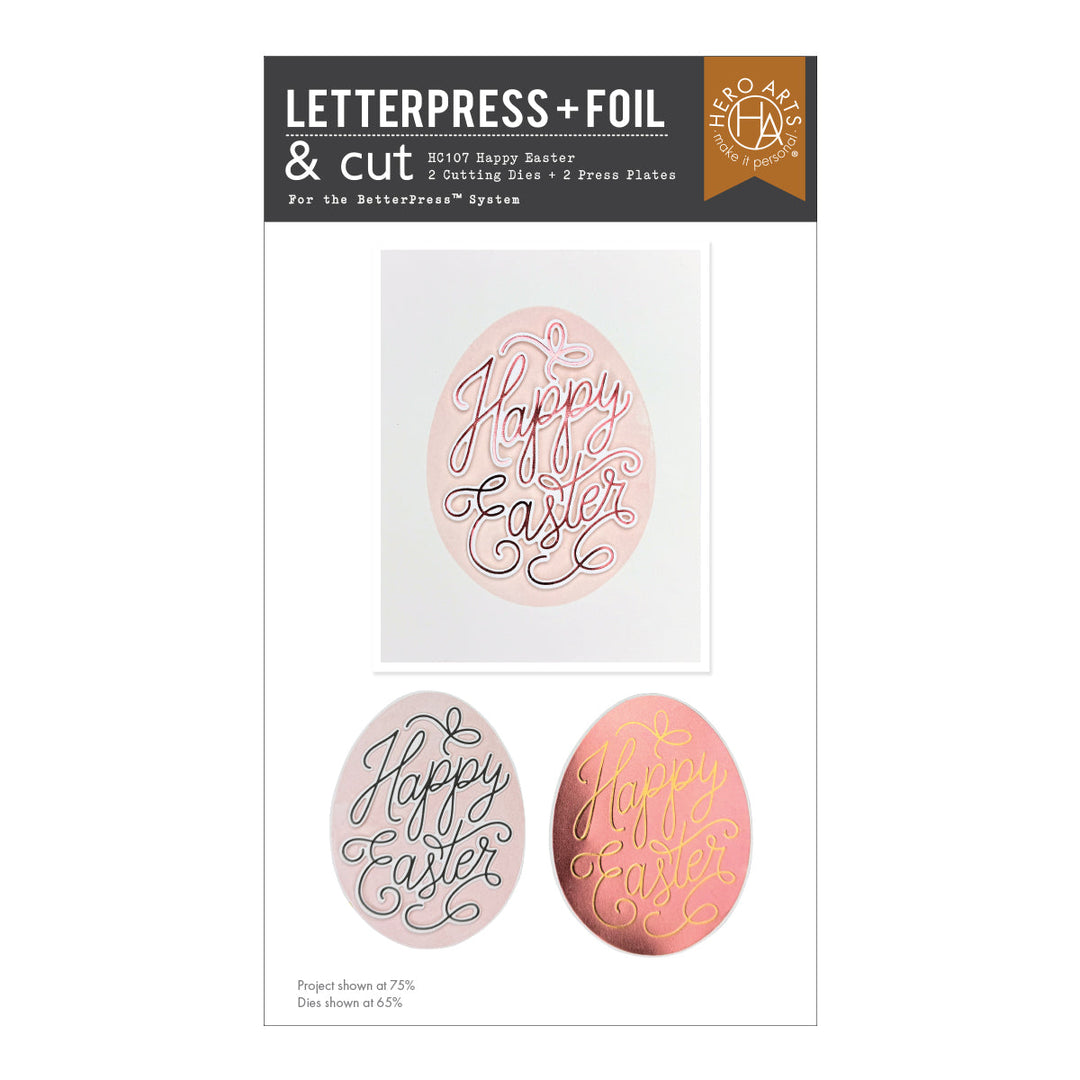 Happy Easter Letterpress + Foil & Cut