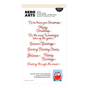 Hero Arts Winter Words Letterpress + Foil & Cut