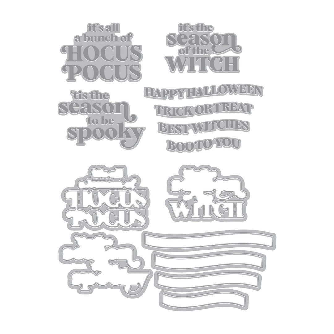 Hero Arts Spooky Season Letterpress + Foil & Die Set from the Hocus Pocus Collection
