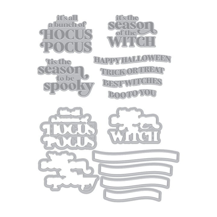 Hero Arts Spooky Season Letterpress + Foil & Die Set from the Hocus Pocus Collection