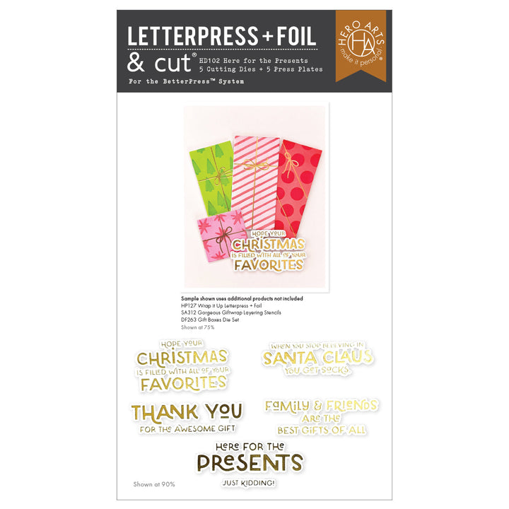 Here for the Presents Letterpress + Foil & Cut