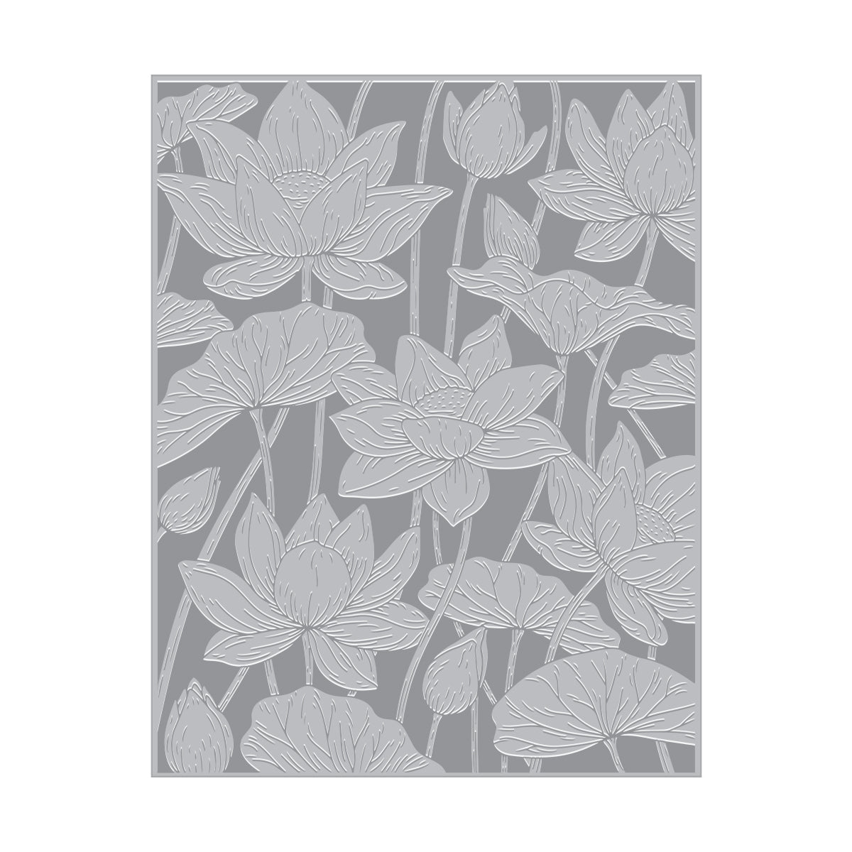 Hero Arts Lotus Field Letterpress + Foil Plate | Hero Arts