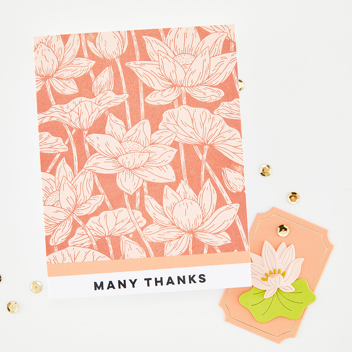 Hero Arts Lotus Field Letterpress + Foil Plate | Hero Arts