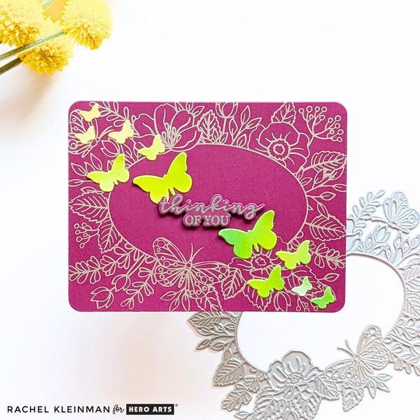 Floral Frame Letterpress + Foil Plate