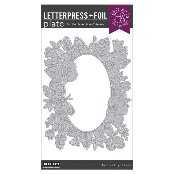 Floral Frame Letterpress + Foil Plate