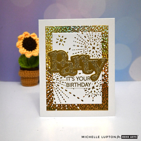 Starbursts Set Letterpress + Foil Plate from the Lovely LetterPress Collection