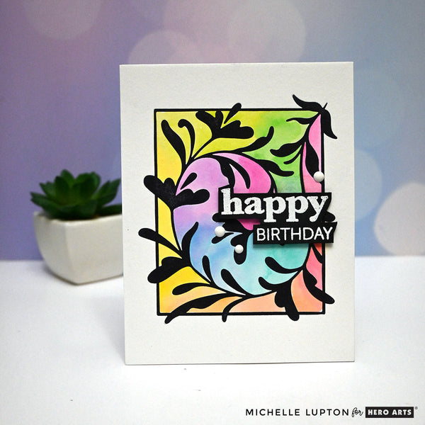 Decorative Floral Letterpress + Foil Plate from the Lovely LetterPress Collection