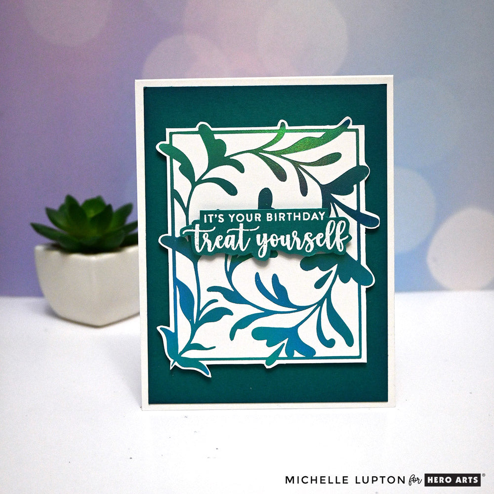 Decorative Floral Letterpress + Foil Plate from the Lovely LetterPress Collection