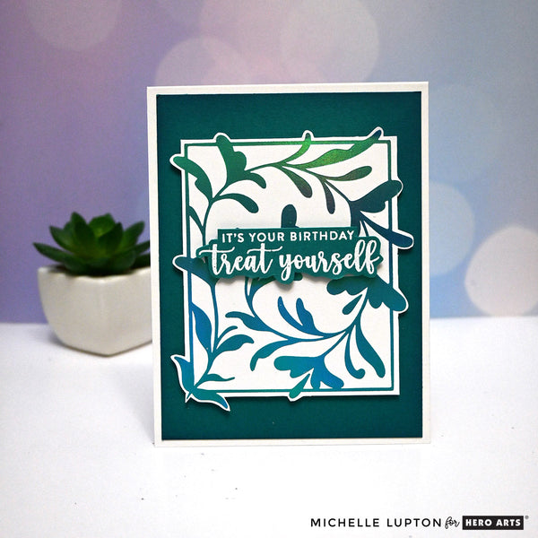 Decorative Floral Letterpress + Foil Plate from the Lovely LetterPress Collection