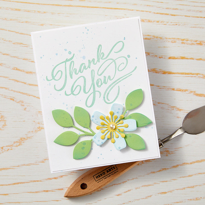 Hello & Thank You BetterPress + Foil Plates from the In The Garden Collection