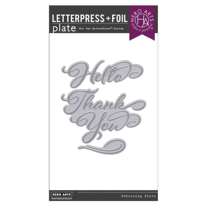 Hello & Thank You BetterPress + Foil Plates from the In The Garden Collection