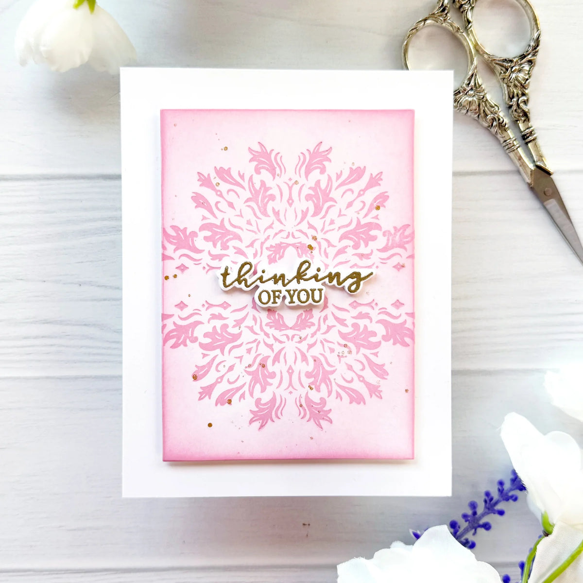 Hero Arts Lavish Flourish Letterpress + Foil Plate | Hero Arts