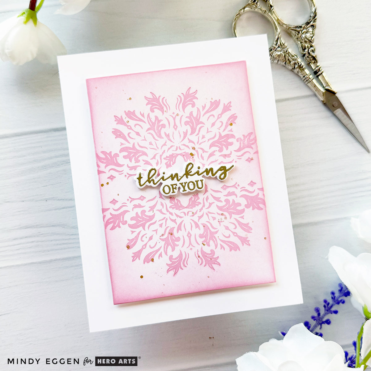 Hero Arts Lavish Flourish Letterpress + Foil Plate | Hero Arts