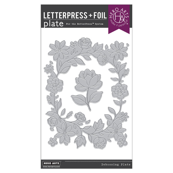 Floral Border Letterpress + Foil Plate from the Lovely LetterPress Collection