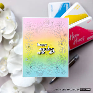 Floral Border Letterpress + Foil Plate from the Lovely LetterPress Collection