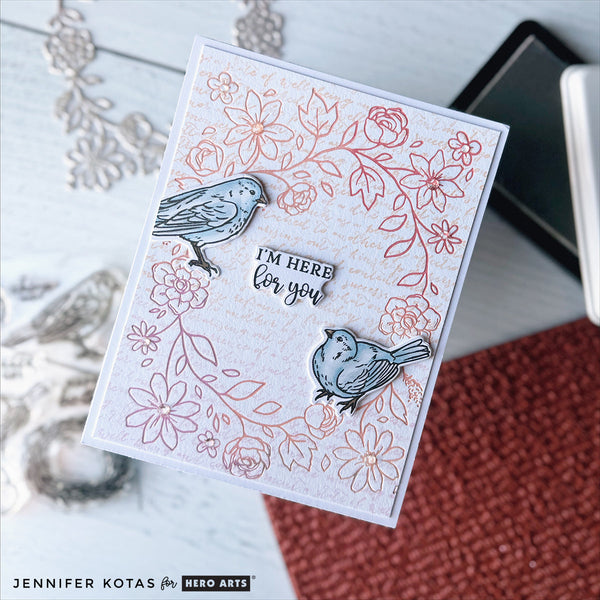 Floral Border Letterpress + Foil Plate from the Lovely LetterPress Collection