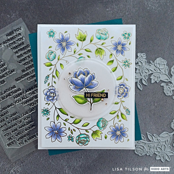 Floral Border Letterpress + Foil Plate from the Lovely LetterPress Collection