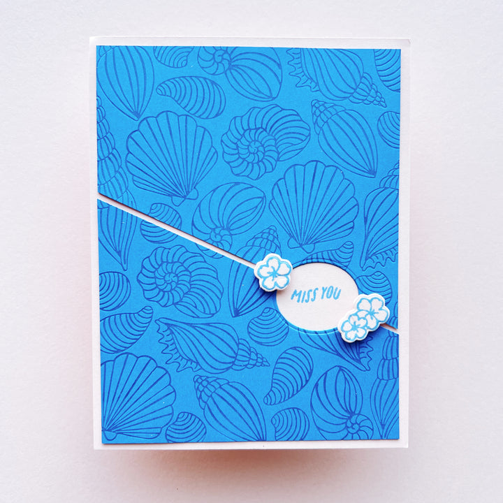 Scattered Shells LetterPress + Foil Plate