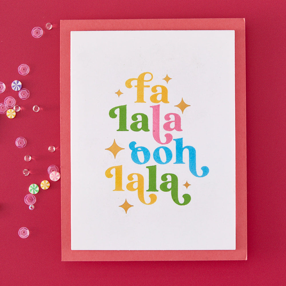 Fa La La Letterpress + Foil Set