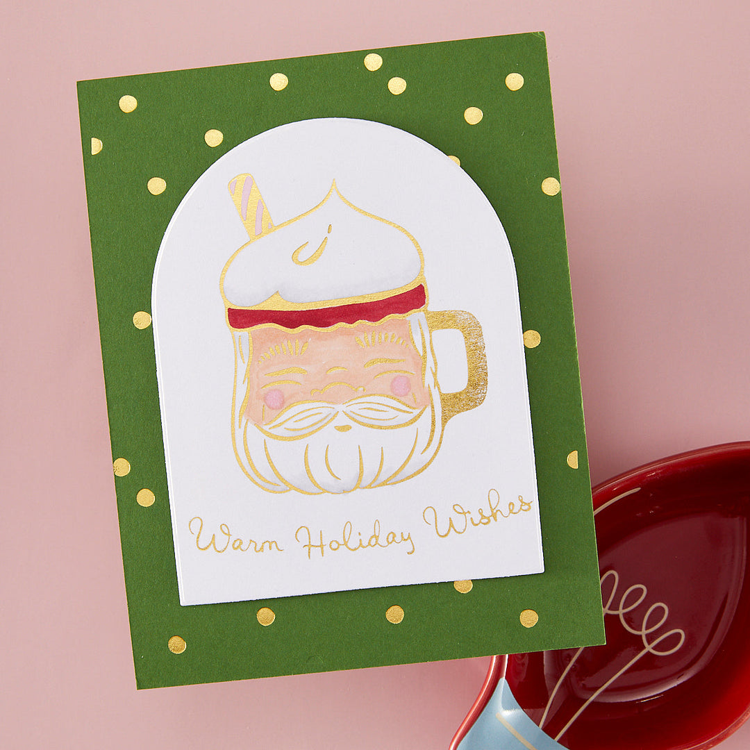 Cup of Cheer Letterpress + Foil Plates