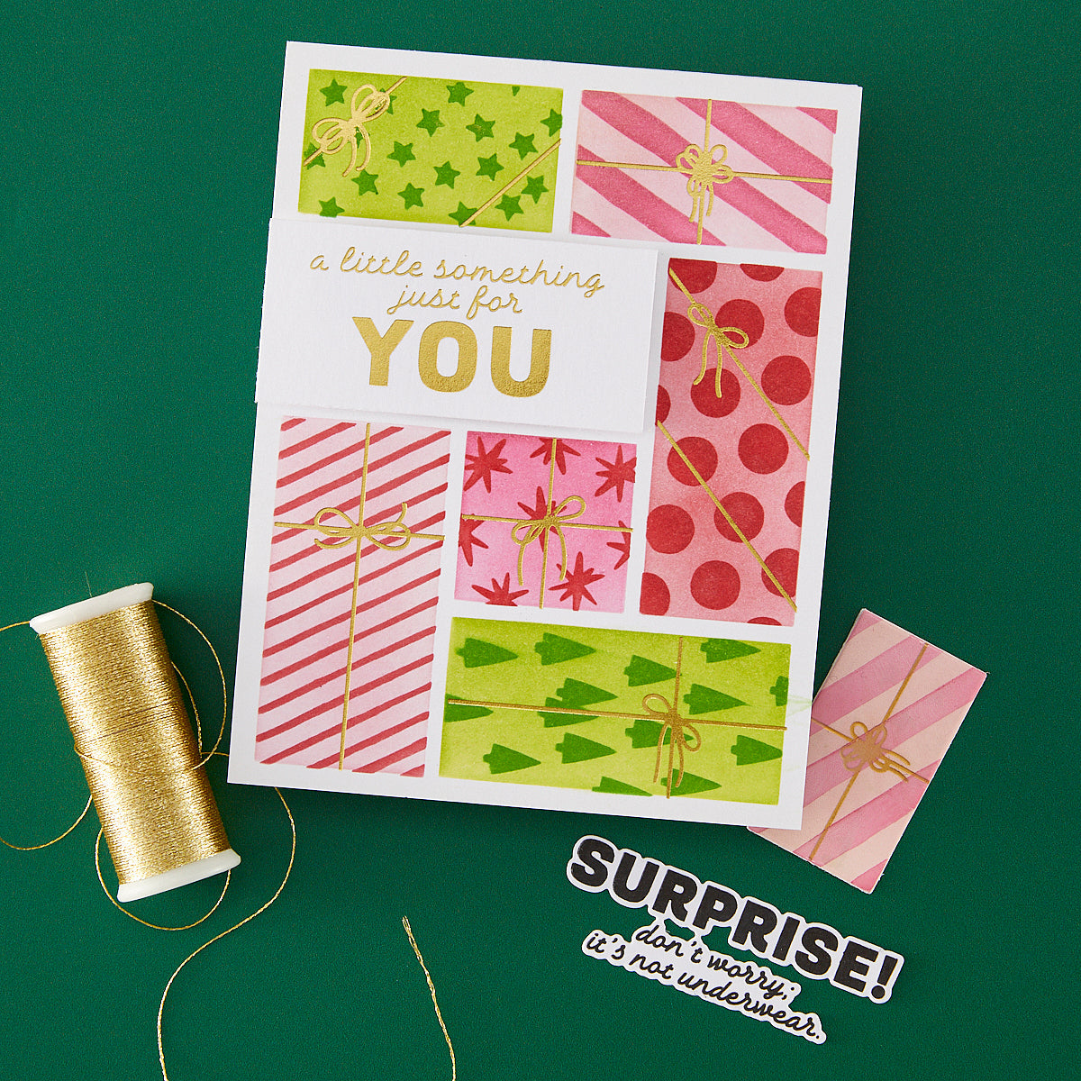 Hero Arts Wrap it Up Letterpress + Foil Plates with Placement