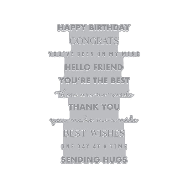 Hero Arts Sentiment Strips XL - Everyday Letterpress + Foil
