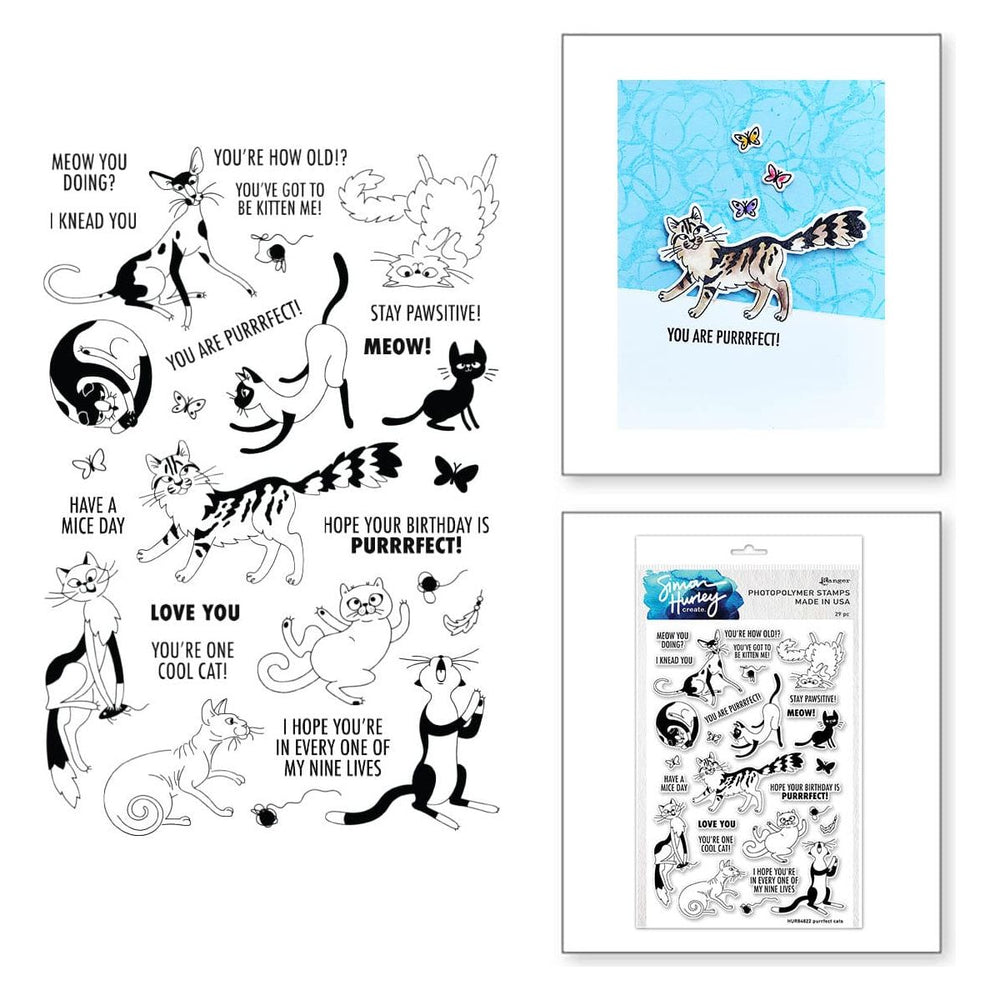 Purrfect Cats Stamp & Die Set by Simon Hurley