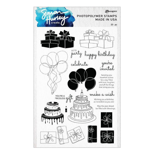 Ranger Birthday Party Clear Stamp Set by Simon Hurley create.