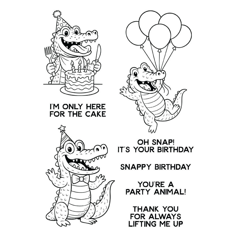 Snappy Birthday Stamp & Die Bundle by Simon Hurley