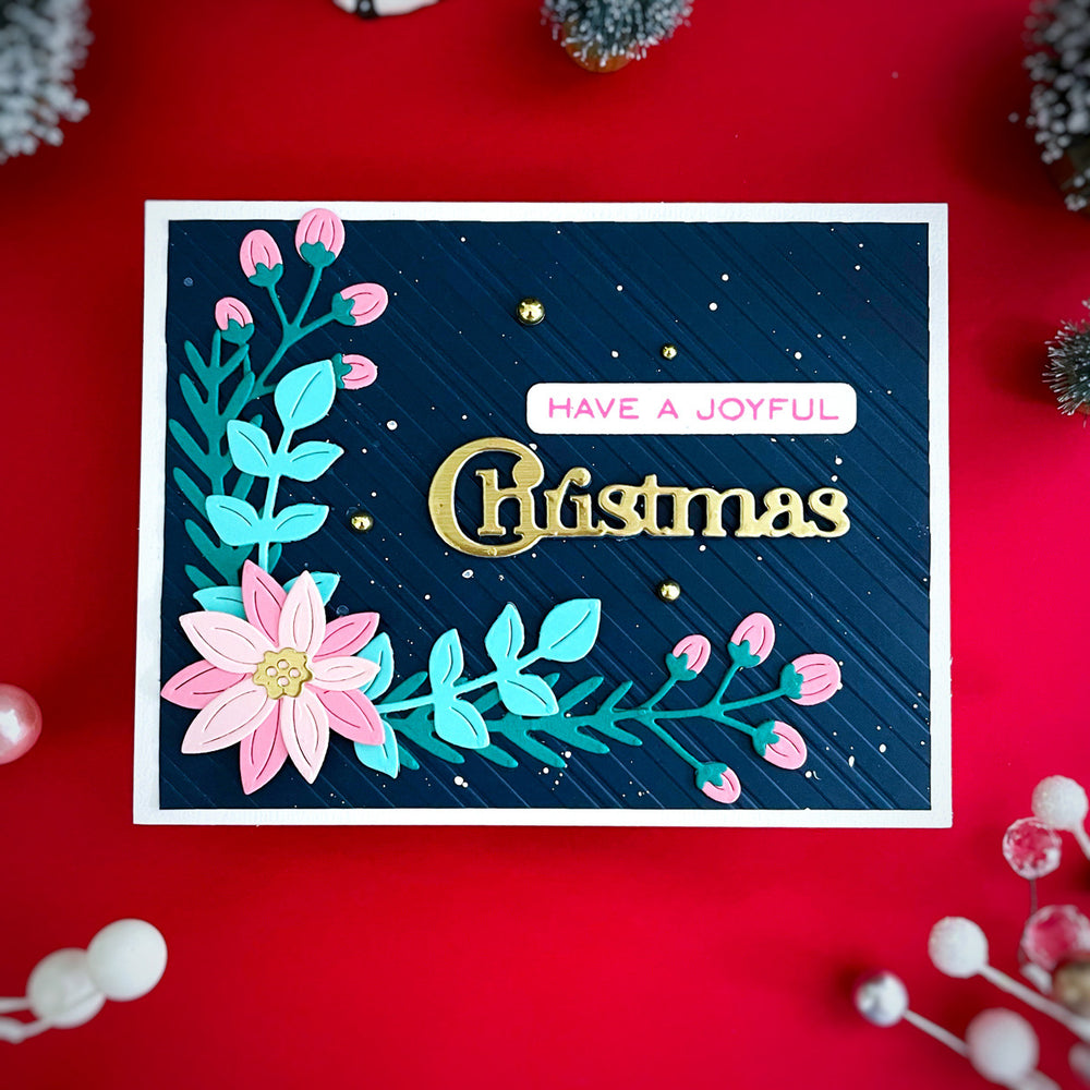 Christmas Sentiments Clear Stamp & Die Set by Lisa Horton