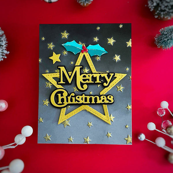 Merry Sentiments Clear Stamp & Die Set by Lisa Horton