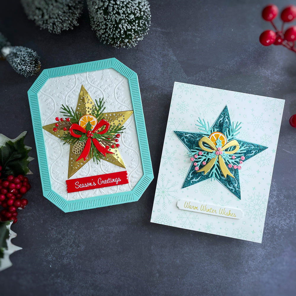 Barn Star Wreath Etched Dies by Annie Williams