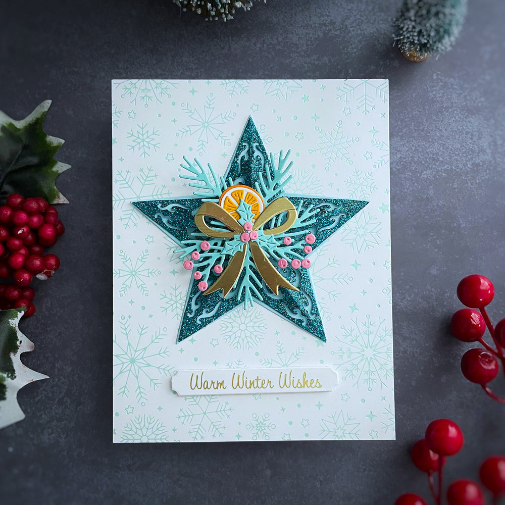 Barn Star Wreath Etched Dies by Annie Williams