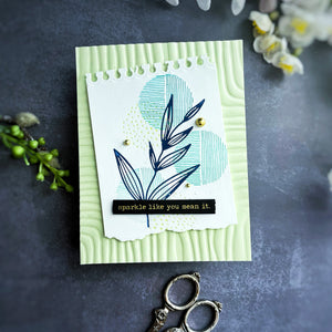 Lined Corners 3D Embossing Folder by Dina Wakley