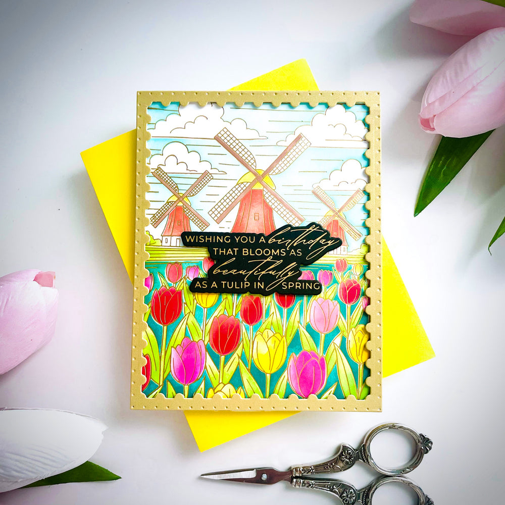 Windmills and Tulips Press + Foil Plate and Stencil Bundle by Yana Smakula