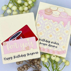 Bougie Birthday Sentiments Press Plate & Die Set from the Bougie Birthday Collection by Nina Boettcher