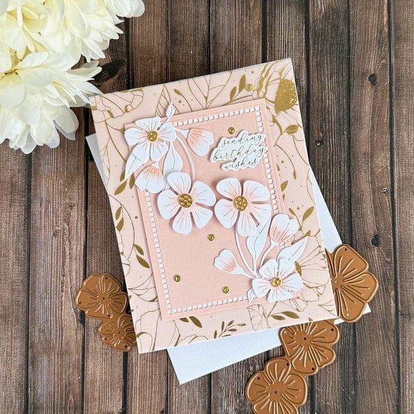 Cosmos Backdrop BetterPress and Stencil Bundle from the Pressed Posies Collection
