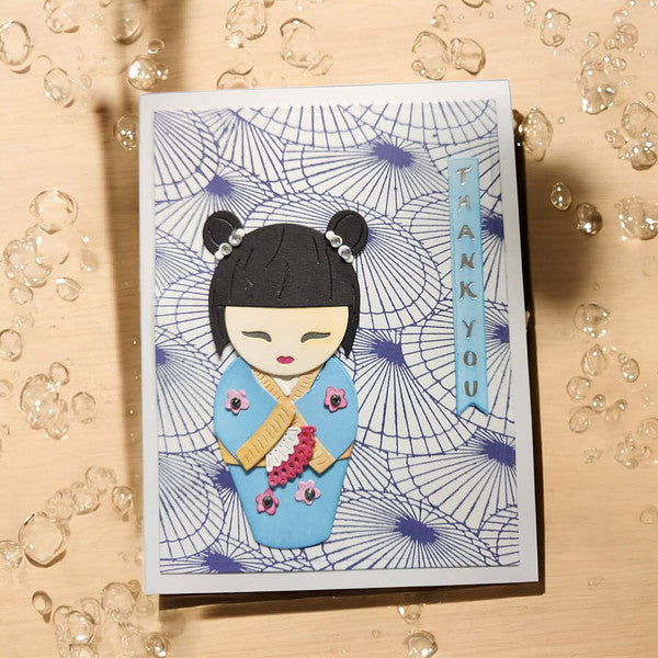 Kokeshi Dolls Etched Dies by Alex Syberia Designs