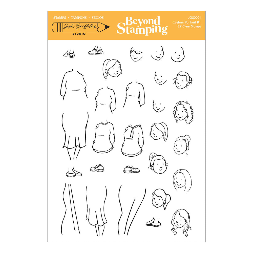 Beyond Stamping Custom Portrait #1 Clear Stamp Set by Josh Griffiths Studio